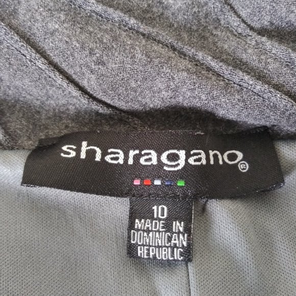 Sharagano Gray Sweater Dress Size 10 Textured Knit Cowl Neck - Picture 3 of 5